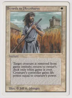 MTG 1X Swords to Plowshares X1 Unlimited Edition Magic - MP - Image 1
