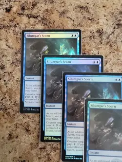 4x MTG Silumgar's Scorn - Foil, Dragons of Tarkir, English x4 LP Playset - Image 4