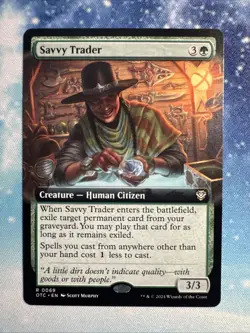 MTG Savvy Trader Commander: Outlaws of Thunder Junction 0069 Regular Rare Extend - Image 1