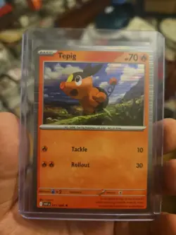 Pokemon Black Bolt White Flare 011/086 Tepig Foil Holo Poster Collection Promo - Image 1