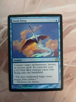 Magic The Gathering Swan Song Foil Theros Rare 2013 LP Blue Instant MtG - Image 1