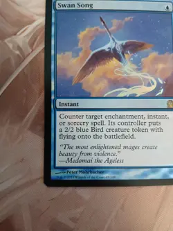 Magic The Gathering Swan Song Foil Theros Rare 2013 LP Blue Instant MtG - Image 4
