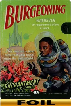 1x - Burgeoning - FOIL SHOWCASE #126 - Special Guest SPG - NM MTG - Image 1