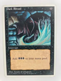 Dark Ritual, Fourth Edition (4ED) Near Mint (NM) Magic the Gathering (MTG) - Image 1