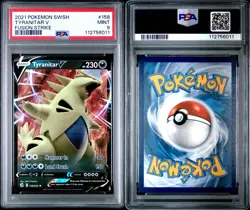 2021 Pokemon SWSH Fusion Strike Tyranitar V 158/264 PSA 9 Mint - Image 3