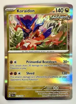 Pokemon TCG Koraidon S&V Temporal Forces 119/162 Holo Rare Card - Image 1