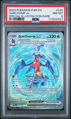 2023 POKEMON PAR EN-PARADOX RIFT SPECIAL ILLUSTRATION RARE GARCHOMP EX PSA 8 - Image 1