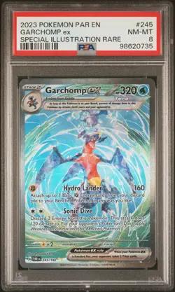 2023 POKEMON PAR EN-PARADOX RIFT SPECIAL ILLUSTRATION RARE GARCHOMP EX PSA 8 - Image 1