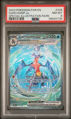 2023 POKEMON PAR EN-PARADOX RIFT SPECIAL ILLUSTRATION RARE GARCHOMP EX PSA 8 - Image 1
