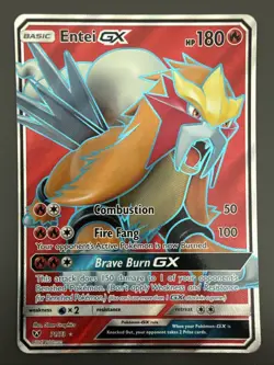 Entei GX (Full Art) 71/73 Shining Legends Holo Pokemon TCG - NM - Image 1