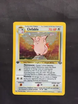 Pokemon Cards: Jungle 1st Edition Rare Holo: Clefable 1/64 - Image 1