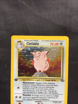 Pokemon Cards: Jungle 1st Edition Rare Holo: Clefable 1/64 - Image 2