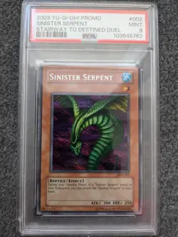 YUGIOH SINISTER SERPENT UNLIMITED SECRET RARE#SDD-002 PSA 9 - Image 1