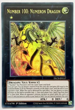 DLCS-EN117 Number 100: Numeron Dragon - Ultra Rare 1st Edition Near Mint YuGiOh - Image 1