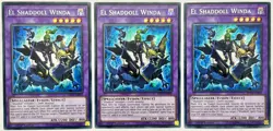 3 x SHVA-EN049 El Shaddoll Winda - Secret Rare 1st Edition LP/NM YuGiOh Cards - Image 1