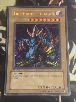 Yugioh: Tri-Horned Dragon - LOB-000 - Secret Rare - 1st Edition - MP - Image 1