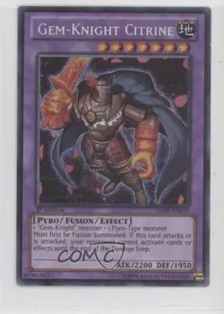 Gem-Knight Citrine 1st Ed. YuGiOh Hidden Arsenal 6: Omega Xyz #HA06-EN019 - Image 1