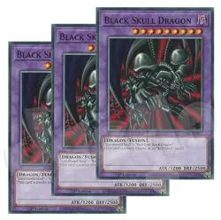 Yugioh - Black Skull Dragon x 3 - 1st Edition NM - Plus Free Holo Card - Image 1