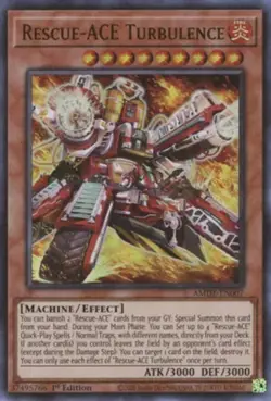 Rescue-ACE Turbulence - AMDE-EN007 - Collector's Rare - 1st Edition NM YuGiOh! - Image 1