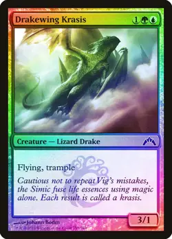 Drakewing Krasis FOIL Gatecrash NM Blue Green Common MAGIC MTG CARD ABUGames - Image 1