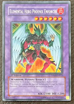 YuGiOh! ELEMENTAL HERO PHOENIX ENFORCER Card (1st Edition) DP05-EN012 - Image 1
