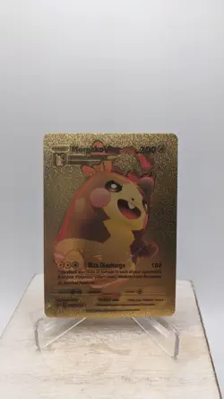 Nintendo Pokemon Morpeko VMAX Gold Foil Metal Fan Art Card 300HP 080/202 - Image 1