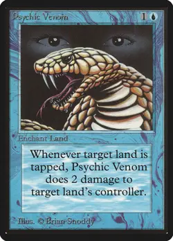 Psychic Venom Beta NM Blue Common MAGIC THE GATHERING MTG CARD ABUGames - Image 1