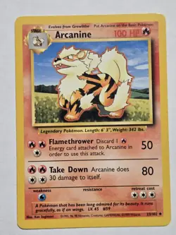Arcanine 23/102 and Growlithe 28/102 Base Set 1999 Pokemon Lot Of 2 Cards - Image 5