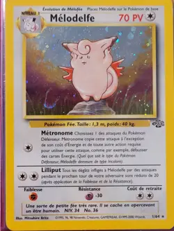 CLEFABLE "MELODELFE" 1/64 Jungle Holo UNLIMITED FRENCH Pokemon RARE Card MINT - Image 1