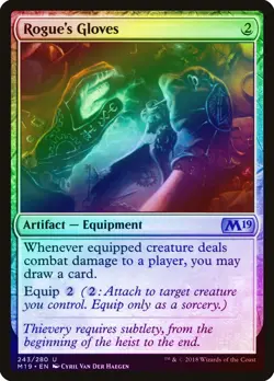 Rogue's Gloves FOIL Core Set 2019 / M19 NM Artifact Uncommon MTG CARD ABUGames - Image 1