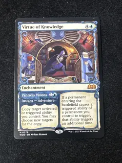 Virtue of Knowledge Showcase 0279 NM Wilds of Eldraine WOE Magic MTG Regular - Image 1