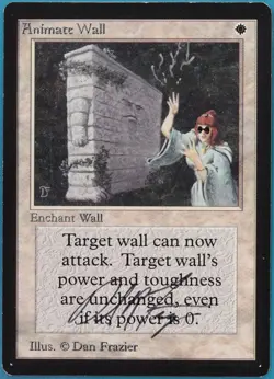 Animate Wall Beta NM ARTIST ALTERED SIGNED MAGIC MTG CARD (ID# 414898) ABUGames - Image 1