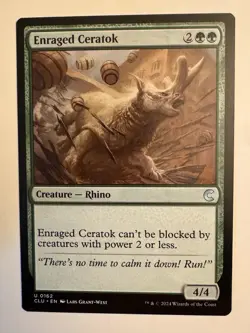 Enraged Ceratok [Ravnica: Clue Edition] Magic MTG - Image 1