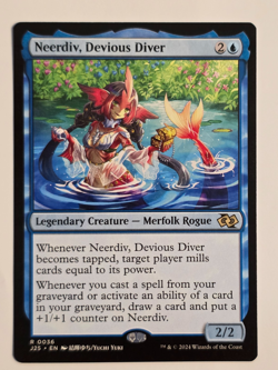 Neerdiv, Devious Diver (Anime) Foundations Jumpstart MTG R0036 Regular NM - Image 1