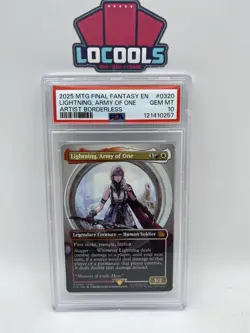 2025 Mtg FINAL FANTASY LIGHTNING ARMY OF ONE BORDERLESS PSA 10 GEM MINT - Image 1