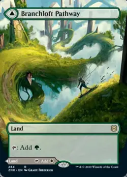 MTG English Branchloft Pathway / Boulderloft Pathway (Borderless) NM Foil - Image 1