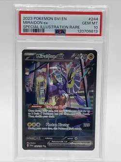 2023 POKEMON SVI EN-S&V SPECIAL ILLUSTRATION RARE MIRAIDON EX PSA 10 - Image 1