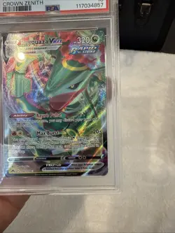 2023 Pokemon Sword & Shield Crown Zenith Rayquaza VMAX #102 PSA 10 GEM MINT - Image 4
