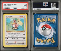 PSA 9 - Farfetch’d 27/102 Base Set Uncommon Pokemon TCG 1999 Unlimited - Image 3