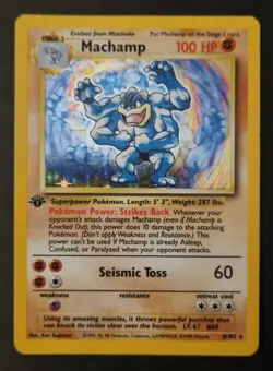 1999 Pokemon Mackogneur (machamp) EN 1st Edition Base Set Holo 8/102 CGA 7,5/10 - Image 2