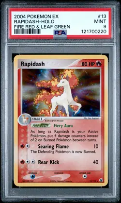 2004 POKEMON EX FIRE RED & LEAF GREEN #13 RAPIDASH-HOLO PSA 9 - Image 1