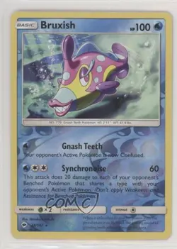 Bruxish Reverse Foil Pokemon Sun & Moon Burning Shadows #38 - Image 1