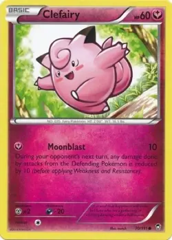 2014 Pokemon TCG Clefairy 70/111 Furious Fists NM - Image 1
