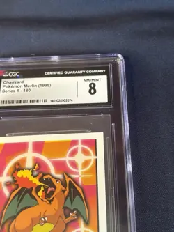 Charizard CGC 9 Merlin Pokemon Sticker No.180 1998 Merlin - Image 3
