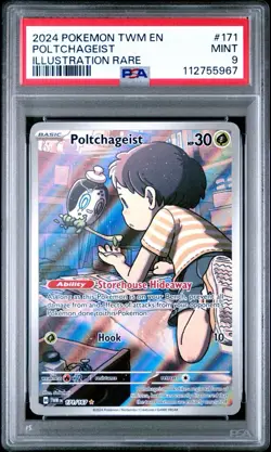 2024 Pokemon S & V Twilight Masquerade Poltchageist #171/167 PSA 9 Mint - Image 1