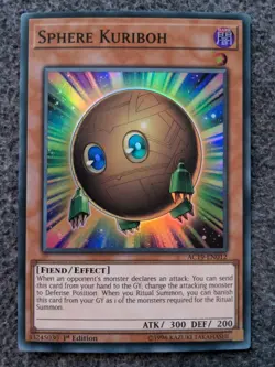 YUGIOH SPHERE KURIBOH 1ST EDITION SUPER RARE#AC19-EN012 NM - Image 1
