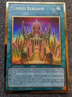 YUGIOH CURSED ELDLAND 1ST EDITION PREMIUM GOLD RARE#MGED-EN048 - Image 1