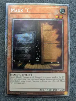 YUGIOH MAXX "C" 1ST EDITION PLATINUM SECRET RARE#RA04-EN035 LP - Image 1