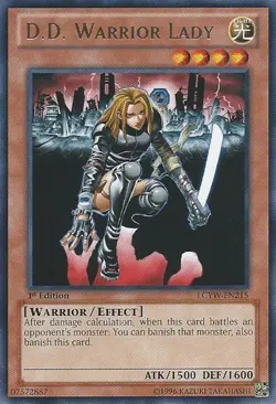 D.D. Warrior Lady - LCYW-EN215 - Rare - 1st Edition NM YuGiOh! Legendary Collec - Image 1