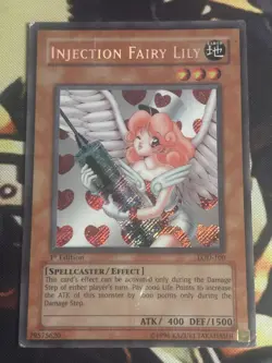 Yugioh: Injection Fairy Lily - LOD-100 - Secret Rare - 1st Edition - HP/Damaged - Image 1